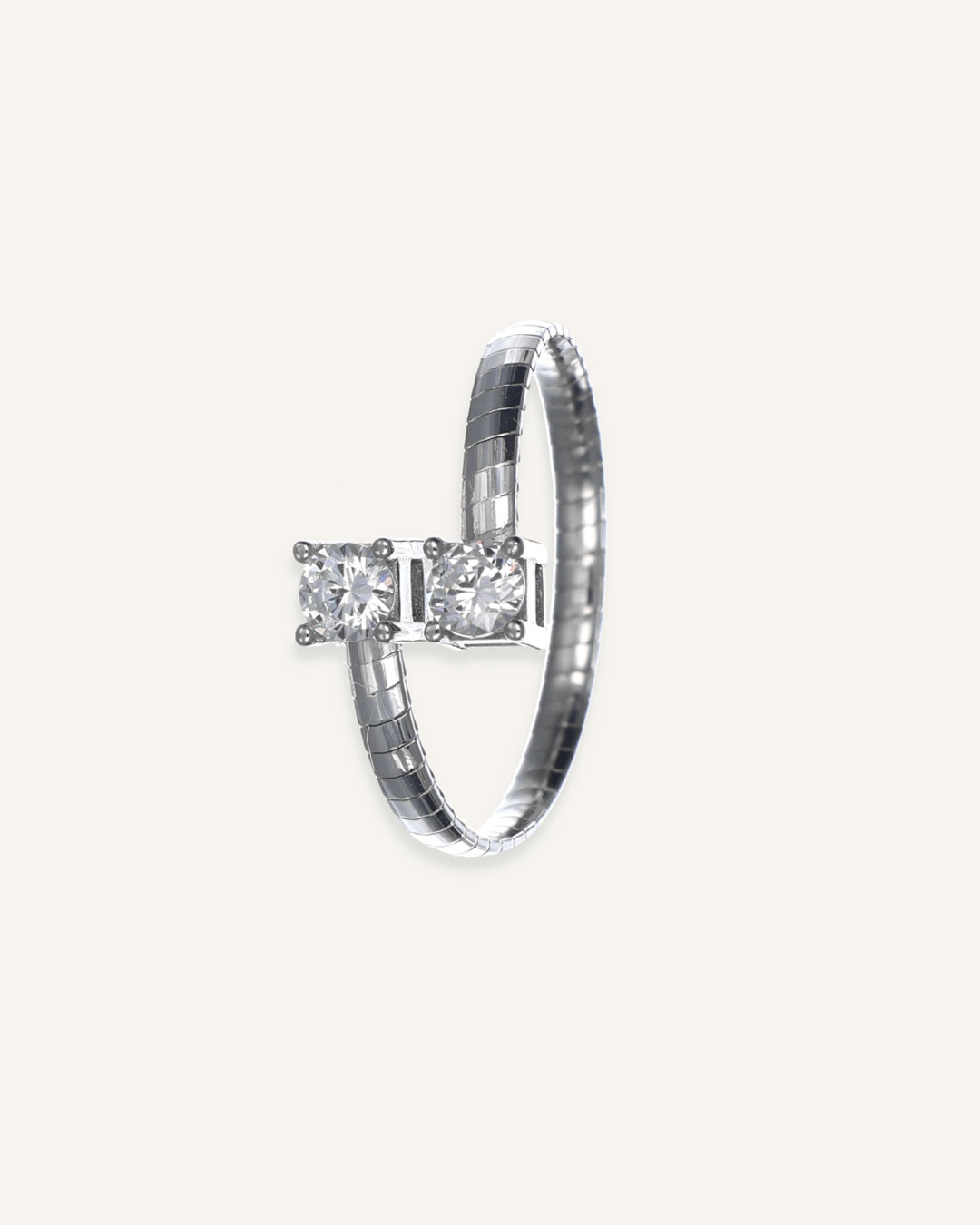 Otvoreni prsten sa blistavim kamenjem