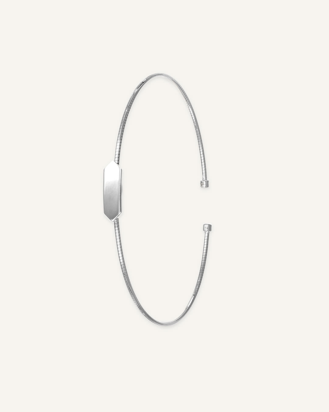 Halka narukvica sa izduženom pločicom