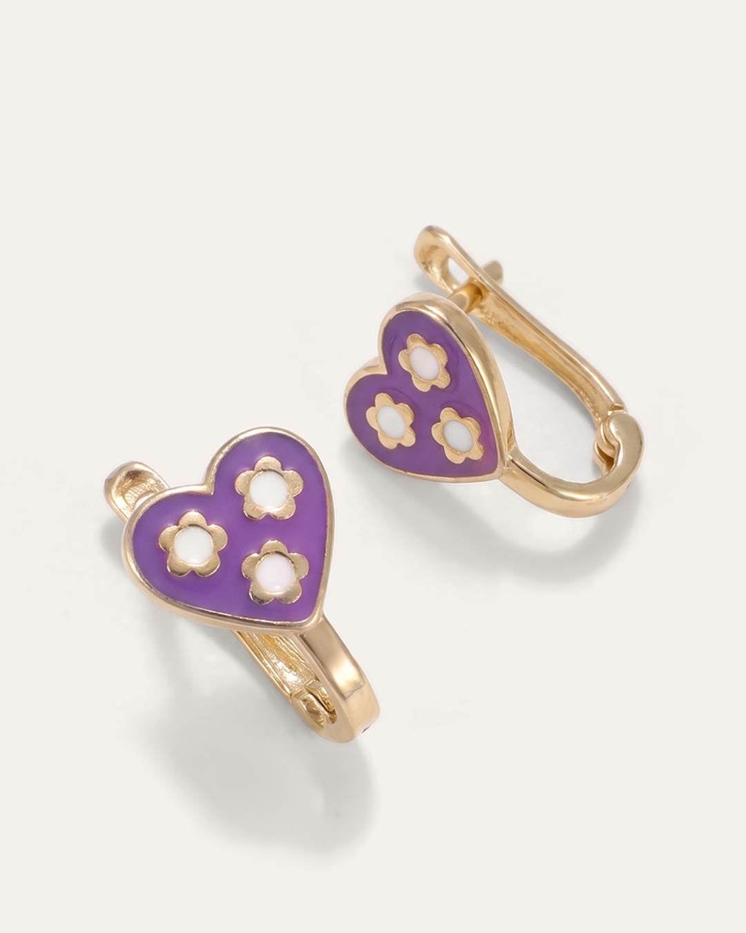 Naušnice Ljubičasto srce