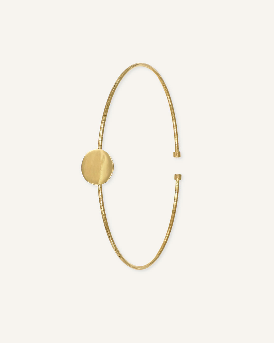 Halka narukvica sa okruglom pločicom