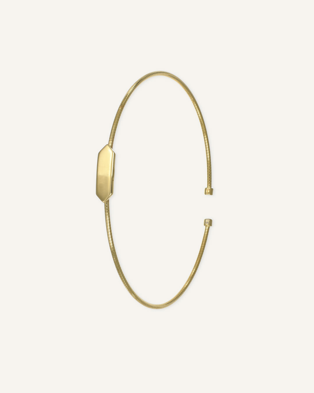 Halka narukvica sa izduženom pločicom