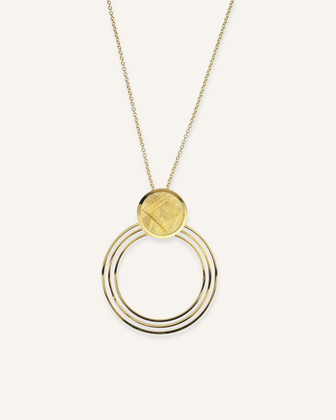 Ogrlica sa matiranim privjeskom i tri kruga